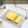 PL ZMPWLQ Cheese Slicer Stainless Steel Cheese Cutters with Accurate Size Scale Wire Cheese Slicer for Cheese Butter Cheese Cutter Wire Cheese Slicer