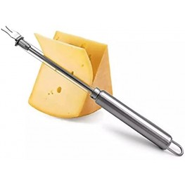 Stainless Steel Double Wire Cheese Slicer Cheese Cutter with Fork Picker 2 Replacement Wires