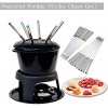 12 Pieces Colorful Stainless Fondue Sticks Fondue Set with Heat Resistant Handle for Barbecue Roast Meat Chocolate Dessert Cheese Marshmallows