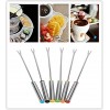 6 Pack Color Coding Cheese Fondue Forks Stainless Steel Fruit Fondue Forks 9.5 Inch