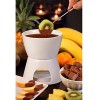 Ceramic Butter Warmer Fondue Glazed Ceramic Fondue with 6 Pieces Stainless Steel Fondue Forks for Chocolate Cheese Fondue Roast Marshmallows