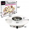 Chocolate Fondue Maker 110V Electric Chocolate Melting Pot Set with 4 Steel Forks Stainless Steel Bowl Serving Tray Upgraded Heating Material for Quick Melting