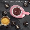 Freehawk Chocolate Melting Pot,Chocolate Melting Warming Fondue Set,Mini Electric Heated Choco Melting Pot for making Chocolate