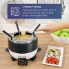 Homaider Electric Fondue Pot for Chocolate and Cheese Fondue Set Includes 8 Dipping Forks a High Power 800 Watt Fondue Melting Pot and Automatic Thermostat with Temperature Control