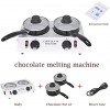 TWSOUL110V Double Pot Chocolate Tempering Melting Machine with Adjustable Temperature