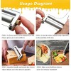 Cheese Slicer Set Kitchen Utensils & Gadget Adjustable Cheese cutting thickness With 4 Pcs Replacement Stainless Steel Cutting Wire for Cheese Slices Smoothing Butter Jam