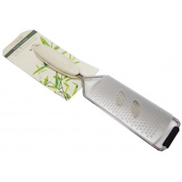 Natural Home Stainless Steel and Molded Bamboo Fine Cheese Grater Natural