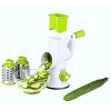 Rotary Cheese Grater Round Vegetable Mandoline Slicer with 3 Cylinder Stainless Steel Blades 100% Dishwasher Safe Super Strong Grip