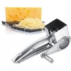 Rotary Cheese Grater with Handle Stainless Steel Cheese Graters Handheld for Household Kitchen Tools