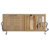 Santa Barbara Table Sugar Cheese Board and Knives Gift Set 4-Piece Acacia Wood