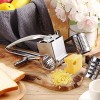Stainless Steel Rotary Grater Handheld Rotary Grater Handheld Rotating Cheese Grater with 4 Stainless Drum for Grating Hard Cheese Chocolate Nuts Kitchen Tool