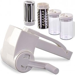 Vivaant Professional-Grade Rotary Grater 2 Stainless Steel Drums Grate Or Shred Hard Cheeses Chocolate Nuts and More! Award-Winning Design And Sturdy Build Quality Lasts A Lifetime!