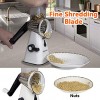 ZONENOV Rotary Cheese Grater Handheld Kitchen Mandoline Slicer with 3 Blades Easy to Clean Rotary Grater Slicer for Fruit Vegetables Nuts White