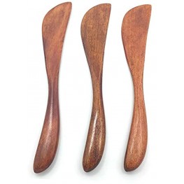 3 Pcs Wooden Butter Knife Phoebe Zhennan Cheese Knife for Breakfast Butter Cheese and Condiments Facial Mask 6