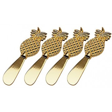 Godinger Silver Art S 4 Gold Pineapple Spreaders