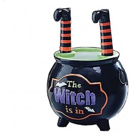 Halloween Caldron Dip Cheese Bowl with Witch Leg Spreaders