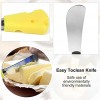 KTOAN Butter Spreader Knife and Mini Serving Tongs Set,Multipurpose Cheese Butter Spreader Knives with Creative Cheese Shape Handles and Stainless Steel Sugar Ice Food TongSet of 12