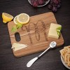 Monogram Wood Cheese Board with Spreader M Initial M