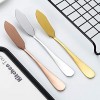 Puseky Butter Spreader Stainless Steel Professional Cheese Spreaders for Soft Cheeses Cream 8pcs