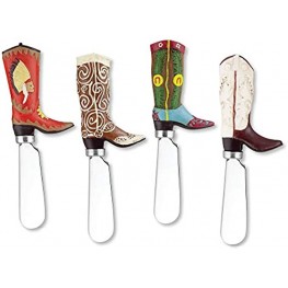 Supreme Housewares Cowboy Boot Knife Cheese Spreaders Set of 4