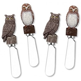 Supreme Housewares Owls Resin Spreader S 4 5" Brown