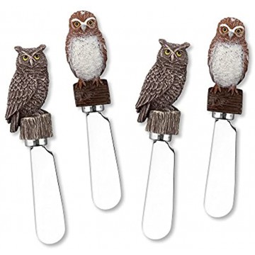 Supreme Housewares Owls Resin Spreader S 4 5 Brown