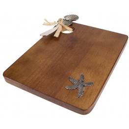 Thirstystone Wood Serving Board Spreader Set Starfish Shell Brown