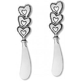 Wine Things Hearts Cheese Spreader 5" L Sliver