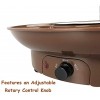 Chocolate Fondue Maker 110V Electric Chocolate Melting Pot Set with Stainless Steel Bowl Serving Tray 4 Steel Forks Brown