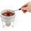 Home Essentials & Beyond White Chocolate Fondue Set In Color Box 5 D in 1
