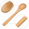 30 Pieces Mini Wooden Spoon Small Soup Spoons Serving Spoons Condiments Spoons Wooden Honey Teaspoon for Seasoning Oil Coffee Tea Sugar Light Brown
