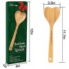 Bamboo Heart Spoon with Gift Box- Heart Shaped Bamboo Love Spoon Engraved with COOK WITH LOVE Heart Kitchen Utensil with 9.8 Phnom Penh Ribbon for Wedding House Warming Chef Gift Mom Grandma Presents