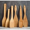 ECOSALL 6 Wooden Spoons for Cooking – European 100% Natural Healthy Nonstick Wooden Spatula and Spoons Premium Solid Wood Cooking Utensils Set Strong Durable Eco Hardwood Beechwood Spoons Set