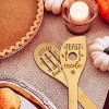 Friendsgiving Wooden Spoons Rustic Bamboo Utensils Funny Laser Engraved Cooking Spatula Friends Favor Cutlery Ideal Gift for Birthday Thanksgiving Bridal Shower Housewarming Anniversary