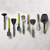 Joseph Joseph Elevate Nylon Slotted Turner with Integrated Tool Rest One-Size Gray Green