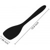 KUFUNG Silicone Spatula Spoon BPA Free & Food Grade High Heat Resistant to 480°F Mix Thick Batters Scrape Sauces Stir Pasta & MoreBlack Spoon