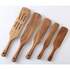 MESSON Spurtle Set 5 Pcs Premium Wood Spurtles Kitchen Tools Wooden Spatula Spoons Utensils Set for Nonstick Cookware Instant Pot Cooking Baking