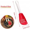 Multifunctional Cooking Spoon,Kitchen Spoons for Cooking,Cooking Gadgets for Skimmer Scoop Colander Strainer Grater Masher,Egg Separator,Draining Mashing Grating Red and Black