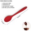 Silicone Nonstick Mixing Spoons Set 2 Piece,High Heat Resistant to 480°F,Hygienic One Piece Design Cooking Utensil,for Set for Stirring Scooping and Mixing& Serving Red