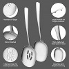 SOLEADER X-Large Serving Spoons Set 12 Inch Slotted Spoon and Serving Spoon Premium Spoons Silverware Cooking Spoon Pasta Spoon Mixing Spoon Foodgrade 18 8 Stainless Steel Pack of 2