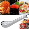 Spherification Spoon Set of 2 Stainless Steel Spherification Spoon Molecular Slotted Bar Spoon Kitchen KICW0071 Silver