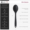 StarPack Basics Silicone Mixing Spoon High Heat Resistant to 480°F Hygienic One Piece Design Cooking Utensil for Mixing & Serving Gray Black
