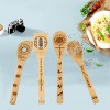 Sunflower Wooden Cooking Spoons Set of 5,Sunflower Kitchen Gift Sunflower Spoon Set,Bamboo Cooking Spoons Housewarming Wedding Birthday Mom Cooking Anniversary Kitchen Decor