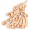 Tebery 60PCS Mini Wooden Spoons Small Bath Salt Spoon Candy Spoon Baby Spoon for Spice Jars Seasoning Honey Coffee