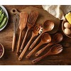 Wooden Kitchen Utensils set,NAYAHOSE Wooden Spoons for cooking Natural Teak Wood Kitchen Spatula Set for Cooking including Spoon Ladle Fork 7 Pack