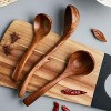 Wooden Ladle Spoons Set Wood Kitchen Utensils Set Soup Spoon Set Wooden Spoon for Cooking 3 Pcs