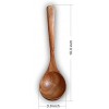 Wooden Soup Spoons,Wood Soup Ladle with Hook,Xamoca Wooden Kitchen Utensils Teak Wood Oil Spoon,10 Inches Wooden Seasoning Spoon,Wood Porridge Spoon for Home,Resturant Hot Pot Using