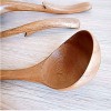 Wooden Soup Spoons,Wood Soup Ladle with Hook,Xamoca Wooden Kitchen Utensils Teak Wood Oil Spoon,10 Inches Wooden Seasoning Spoon,Wood Porridge Spoon for Home,Resturant Hot Pot Using
