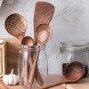 Wooden Spoons for Cooking Nonstick Wood Kitchen Utensil Cooking Spoons Natural Teak Kitchen Utensils Set（7 Pcs）