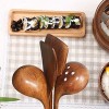 Wooden Utensils Set for Cooking Kitchen Tlever1 Solid Wood Kitchen Utensils Cooking Spatula and Spoons Set Slotted Spatula Angled Spatula Mixing Spoon Colander Spoon 13.38in